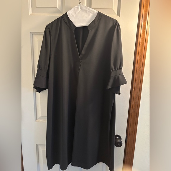 Women’s V neck black shift dress XXL (fits like XL) - Picture 2 of 4